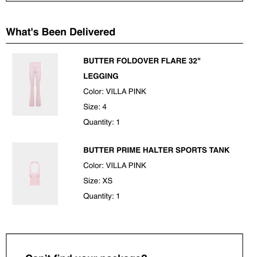 Aritzia Butter Foldover Flare leggings with matching halter tank in vanilla pink - Picture 6 of 6